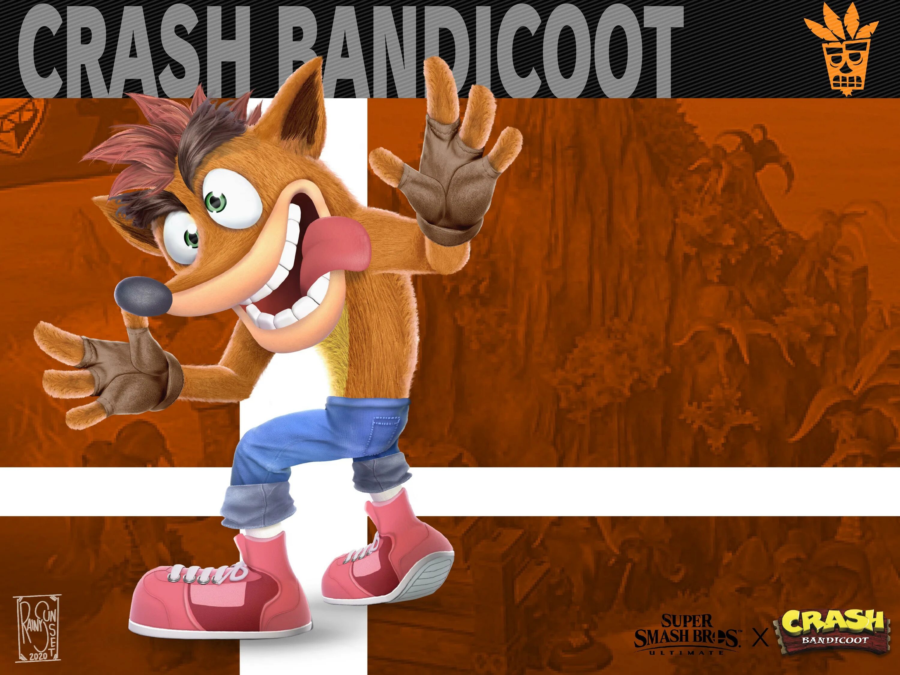 Crash editor. Crash bandicoot. крэш бандикут супер смэш брос. super smash bros crash bandicoot. краш бандикут.эмбрион.
