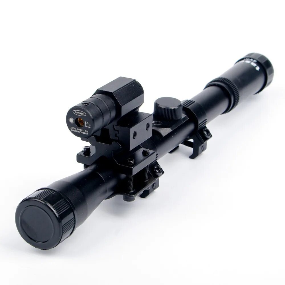 Лазерный прицел оптика Riflescope 4x20. Оптический прицел Riflescope 4x20 22 Калибр. Лазерен прицел бързомер оптика Rifle scope 4x20. Тактический прицел 20 мм. Прицел мм2