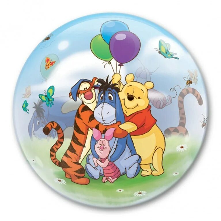 Воздушные шары винни пух. Шар круг винни пух. винни пух и его друзья дисней. qualatex винни пух. круглые мультяшные герои.