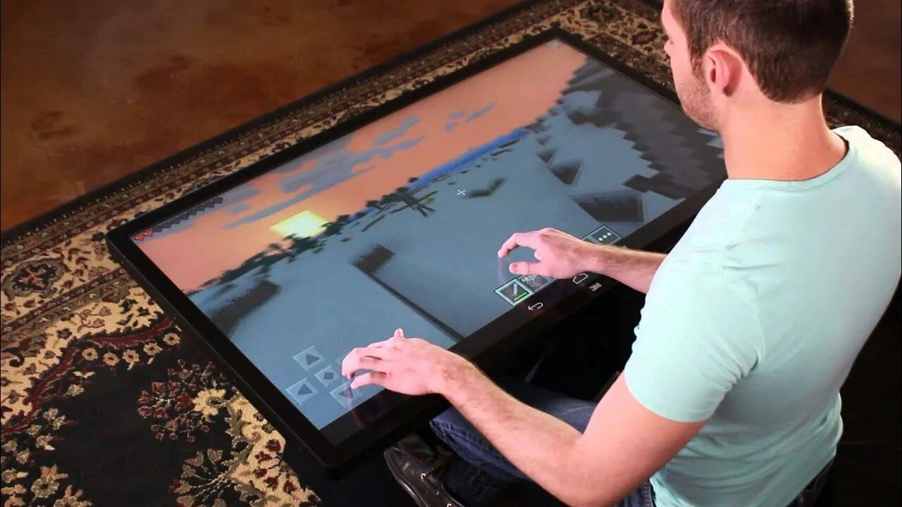 Не работают мультитач. Playing minecraft on 46&quot; multitouch coffee table with android 4.4 kitkat. расцветка мультитач на ткани.