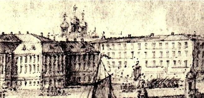 Петербург л н толстой. Махаев 1749 картина Дворцовая.