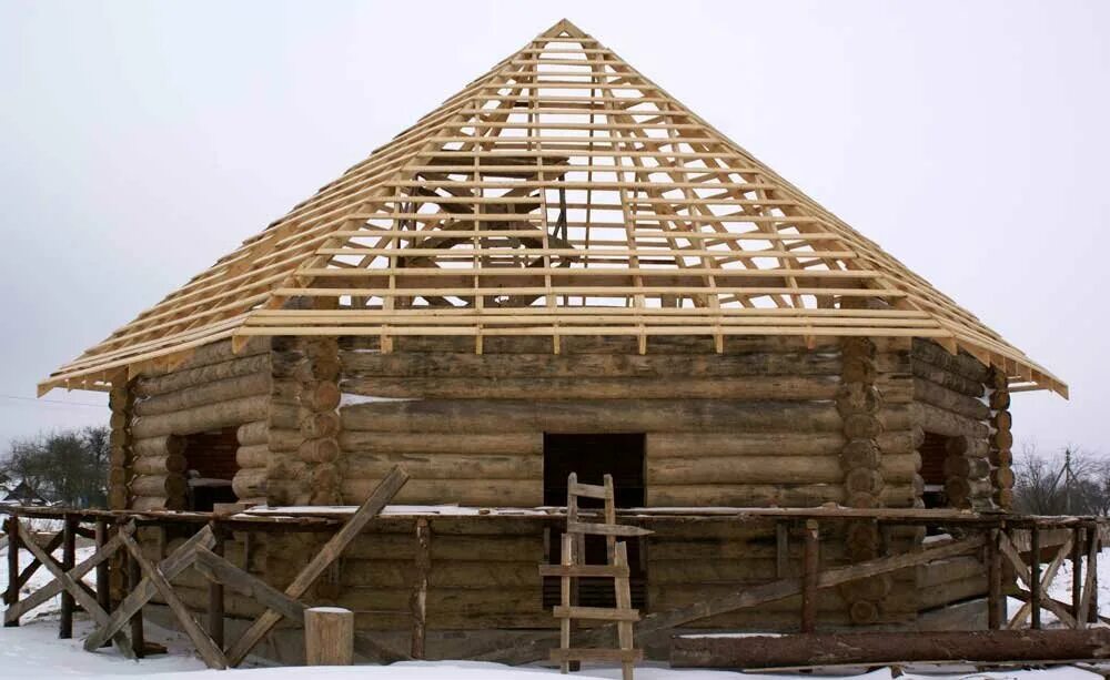церковь из оцилиндрованного бревна. подворье трифонов-печенгского монастыря. русская изба с названиями элементов. схема конструкции рубленой избы. лемех кижи.
