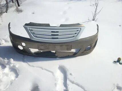 Бампер передний рено логан 1
