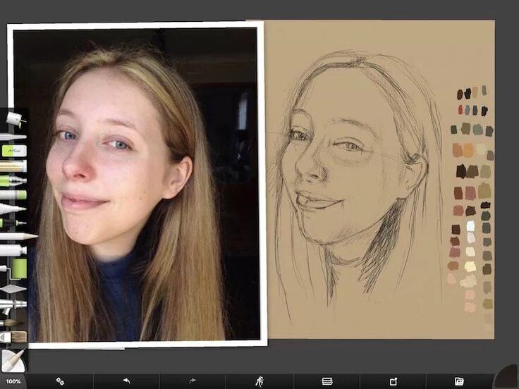Как нарисовать procreate. Портрет в procreate. уроки рисования в procreate. портрет на айпаде. рисунки на айпаде портрет.