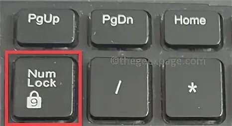 Горит num lock. Горит num lock
