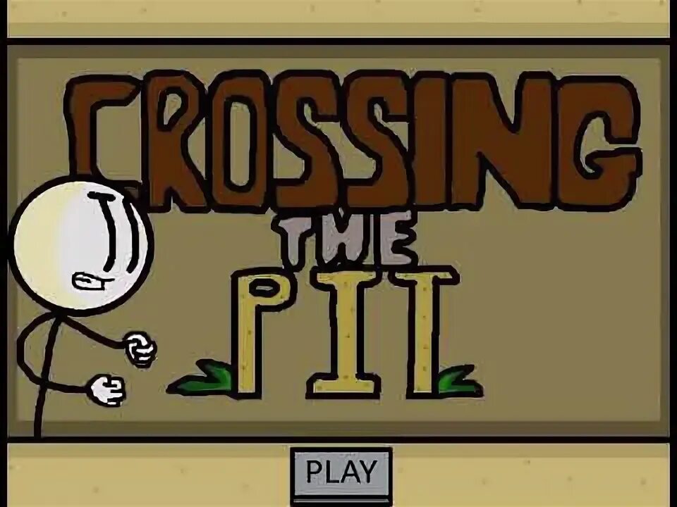 The pit monochrome. Crossing the pit. crossing video game.