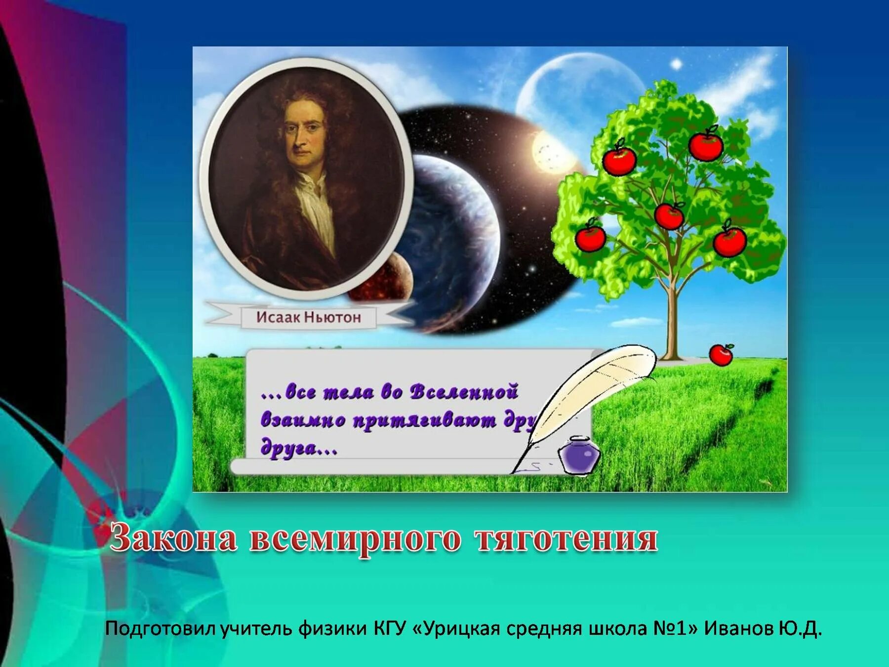 Закон тяготения. Закон Всемирного тяготения презентация. Закон Всемирного тяготения презент. Всемирное тяготение 9 класс