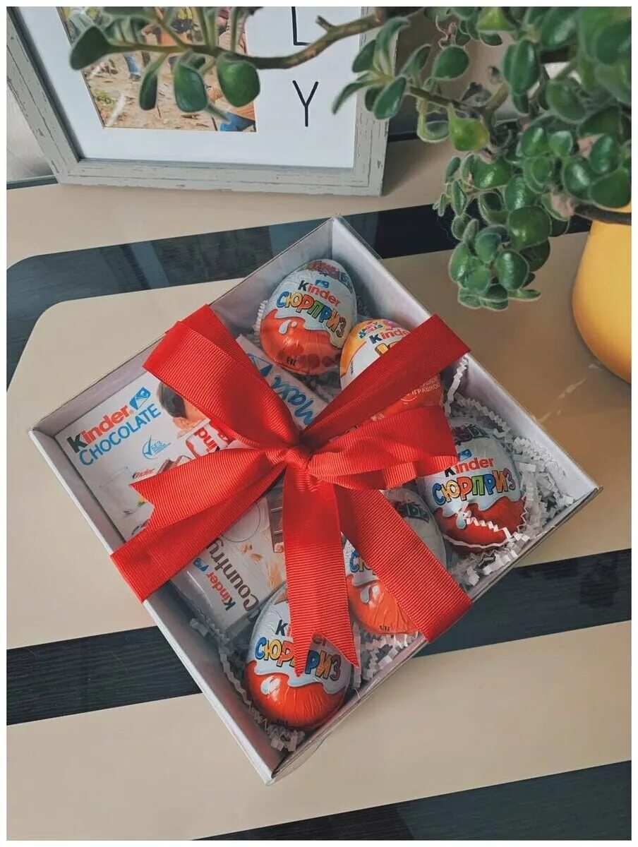 Kinder box. Kinds of Sweets.