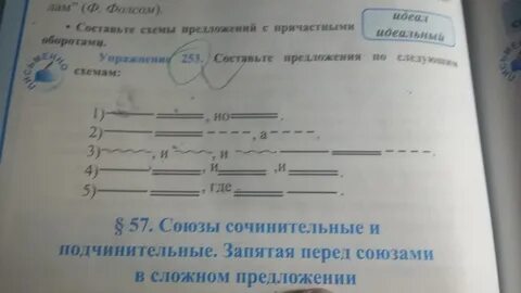 930 составьте предложения по данным ниже схемам