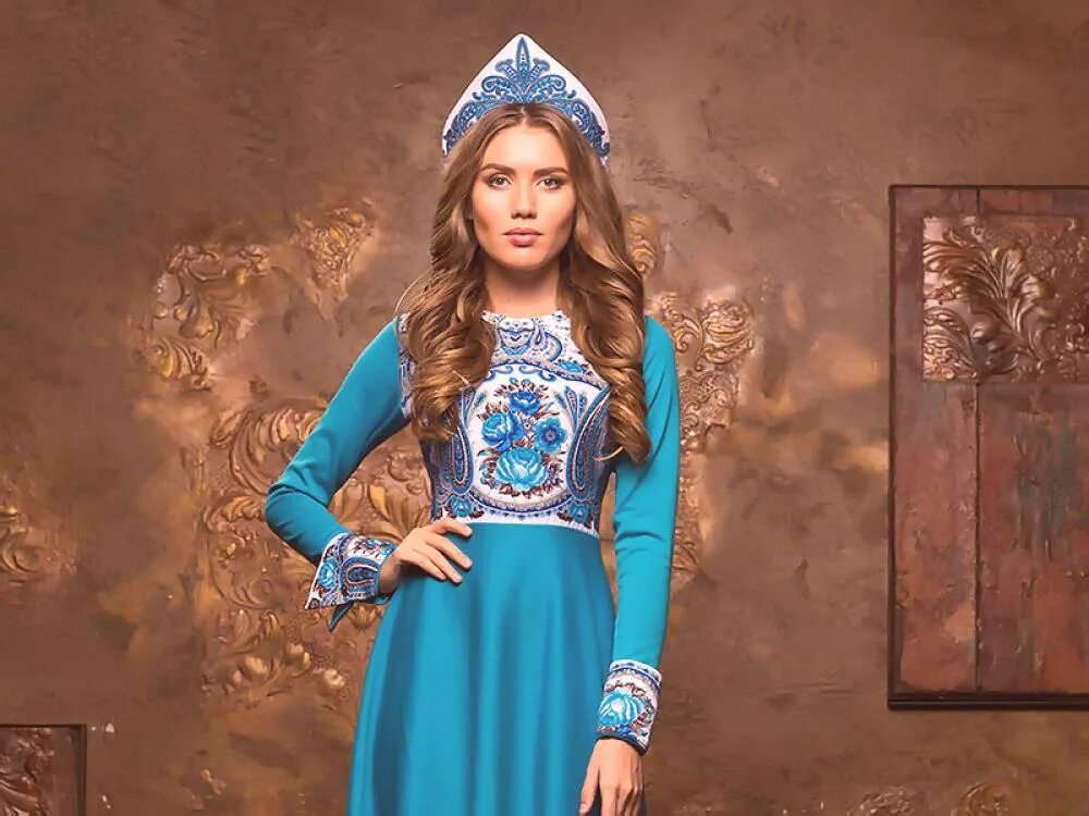 Современные народные платья
