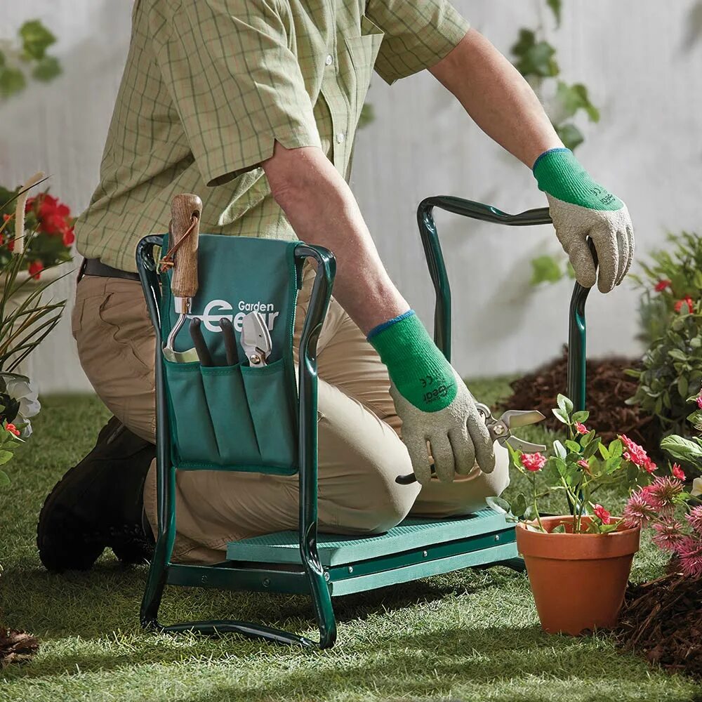 Скамейка Садовая Garden Kneeler. Стульчик для сада и огорода. Стульчик для огородника. Подставка под колени для огорода.