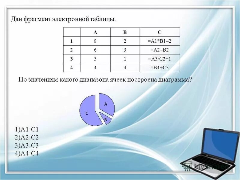 A 2 b 1 c 3. A1=2 b1=c1-a1 b2=4 диапазона ячеек a1 d1. B1+c1 Информатика. $A1+b$1 Информатика. Фрагмент электронной таблицы b1.