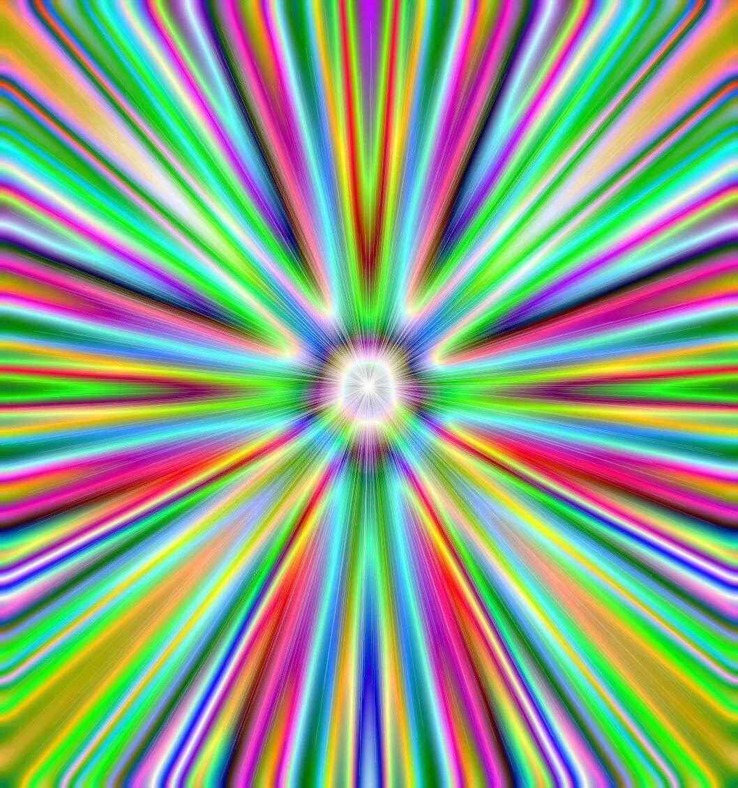 Coloured rays. фрактал. разноцветные линии. свет и цвет. разноцветные лучи из центра.