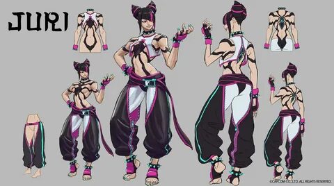 Official Juri Han Street Fighter 6 concept art) .