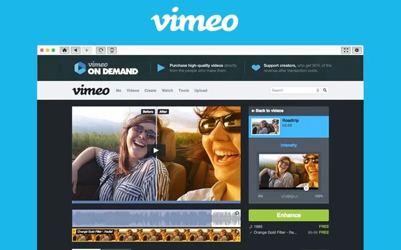 Video sharing. Vimeo на русском. Vimeo Video. Vimeo Videos реклама. Vimeo видео пример.