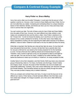 Compare and contrast essay