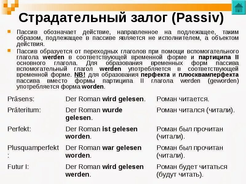 пассивный залог в немецком языке таблица. страдательный залог в немецком языке. страдательный залог в немецком языке. образование пассивного залога в немецком языке. пассив в немецком языке.