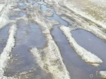 Остатки не растаявшего снега