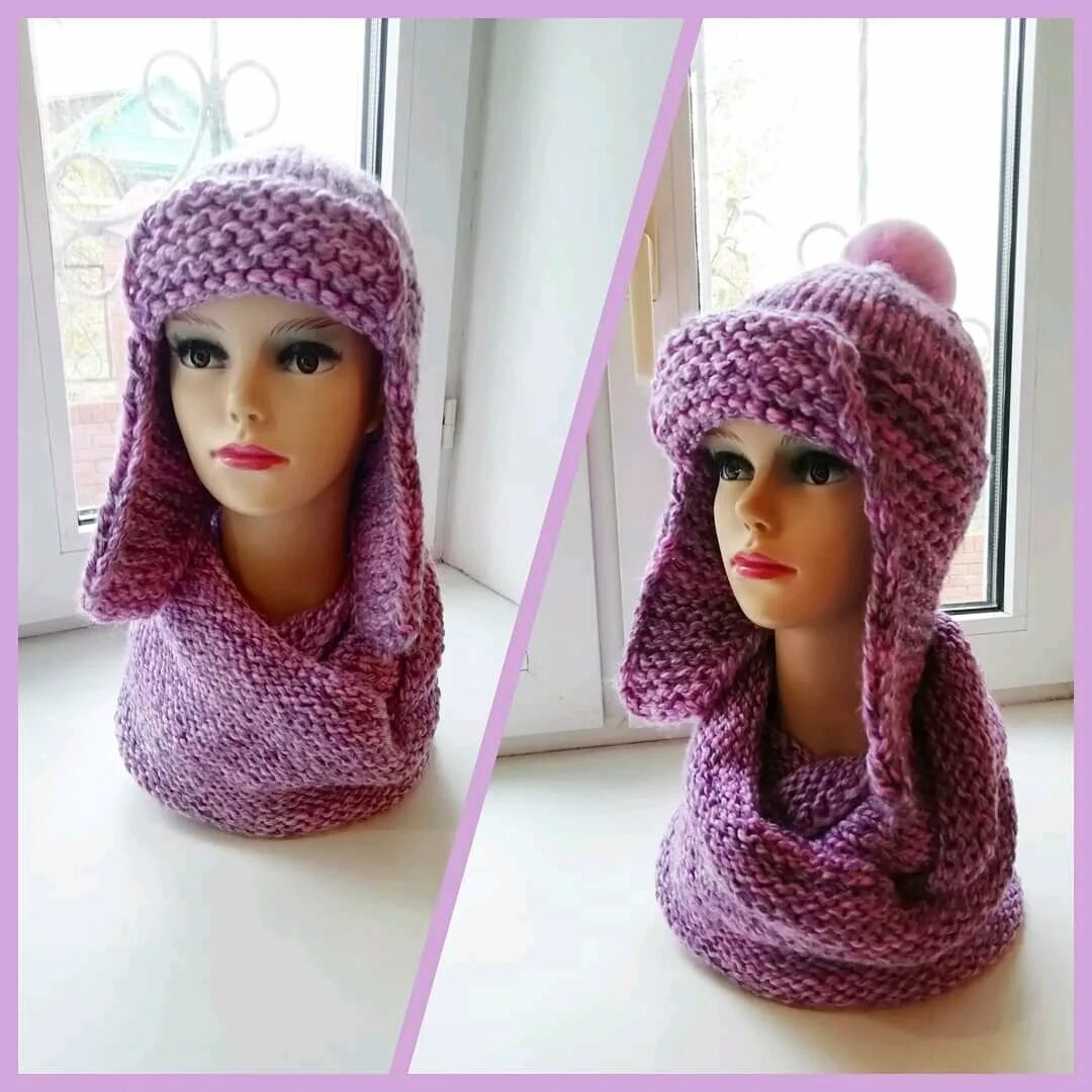 Вяжем шапку ушанку крючком