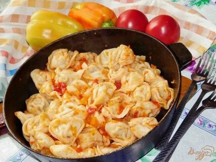 Пельмени с овощами