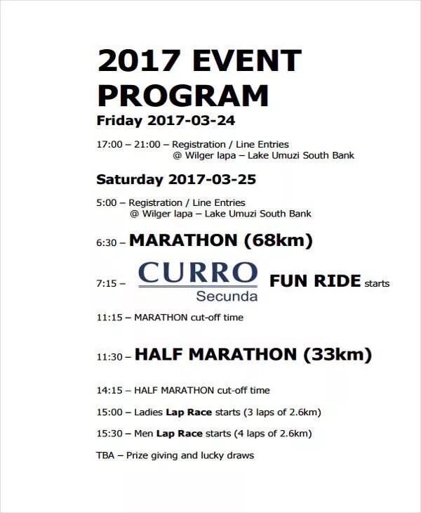 Event program. Event program za klijente.