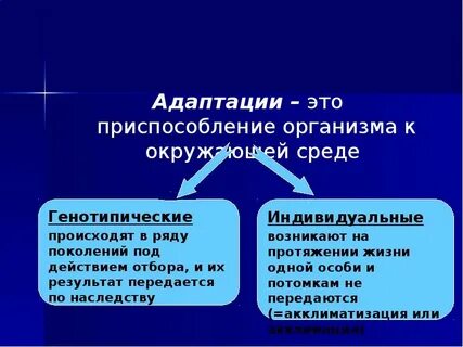 Приспособление организма к неблагоприятным