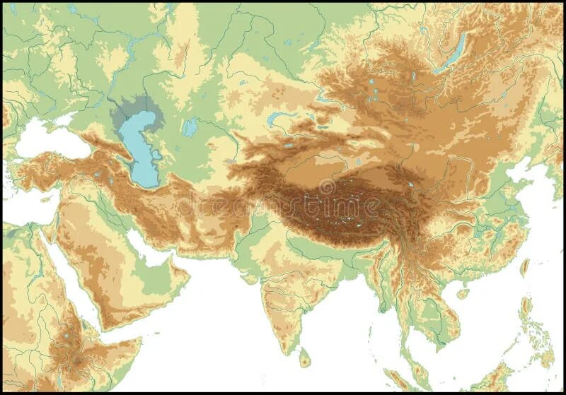 Рельеф средней азии. Рельеф центральной Азии карта. Карта рельефа средней Азии. Физическая карта центральной Азии. Рельефная карта центральной Азии.