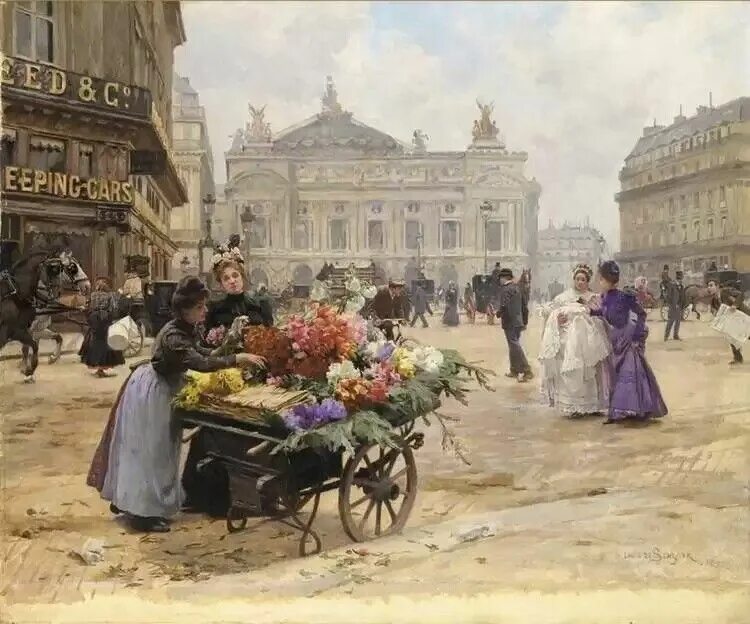 Художник Луи Мария де Шривер. Художник Луи Мария де Шривер / Louis Marie de Schryver (1862-1942).. Французский художник Луи Мария де Шрайвер,. Цветочницы в живописи Луи Мария де Шривер