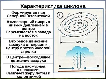 Характеристика циклона 8 класс