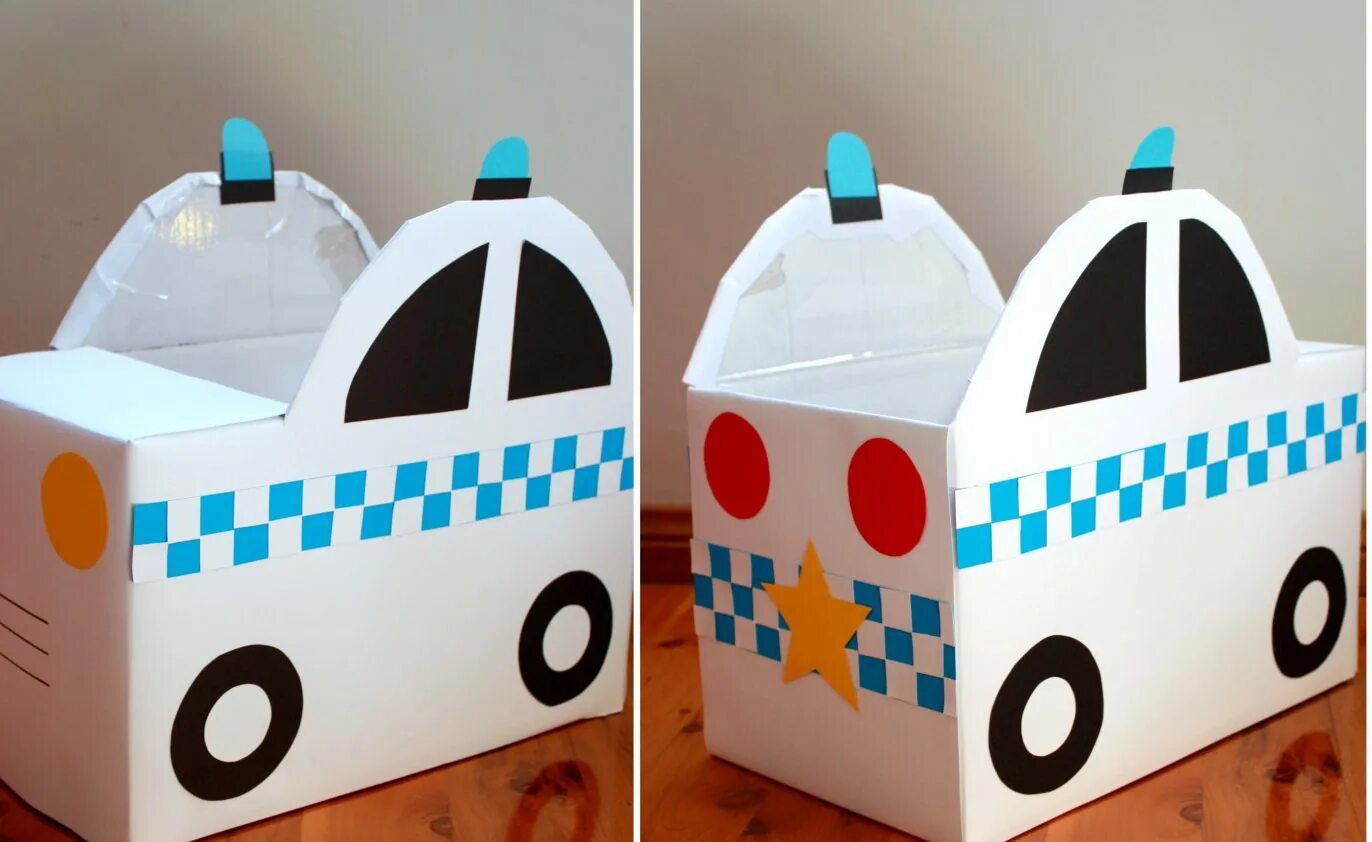 прикольные поделки для детей. конструкции из картона для детей. поделки из коробочек картона. поделки из коробочек. декорации из картонных коробок.