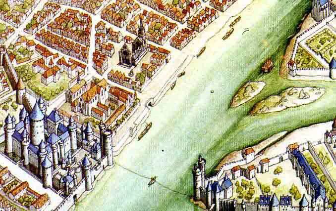 Велик век 14. Нельская башня королевство Франция. Средневековый Париж 15 век. Крепость Лувр короля Филиппа 2. Нельский замок Париж.