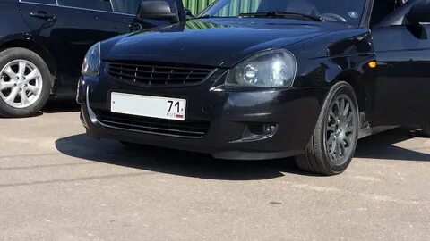 Бампер приора черный
