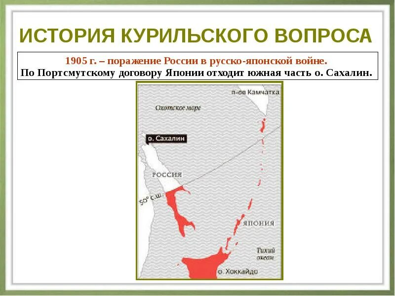 Условия мирного договора русско японской войны. Портсмутский Мирный договор карта. Мирный договор с Японией 1905. Сахалин после русско-японской войны. Портсмутский мир карта условия.