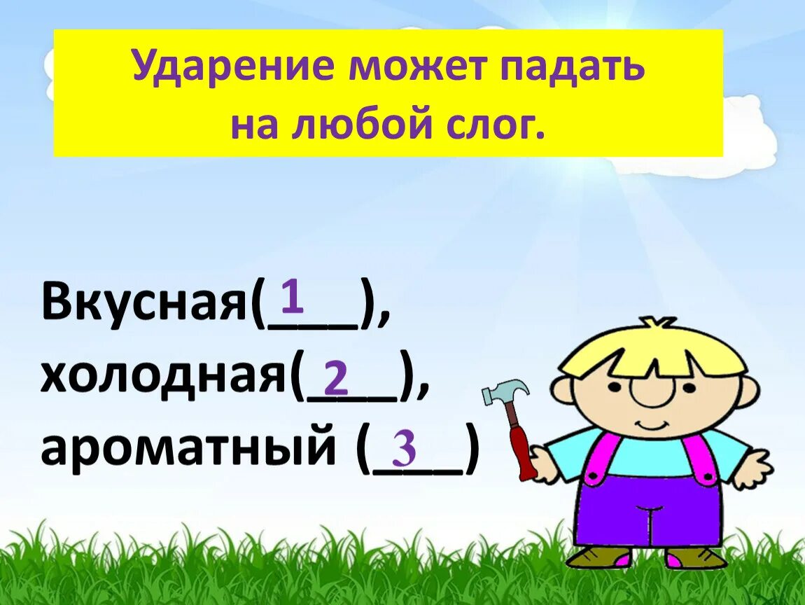 Ударный слог 1 класс школа россии. Ударение для дошкольников презентация. Тема урока ударение. Тема ударение. Ударение ударный слог.