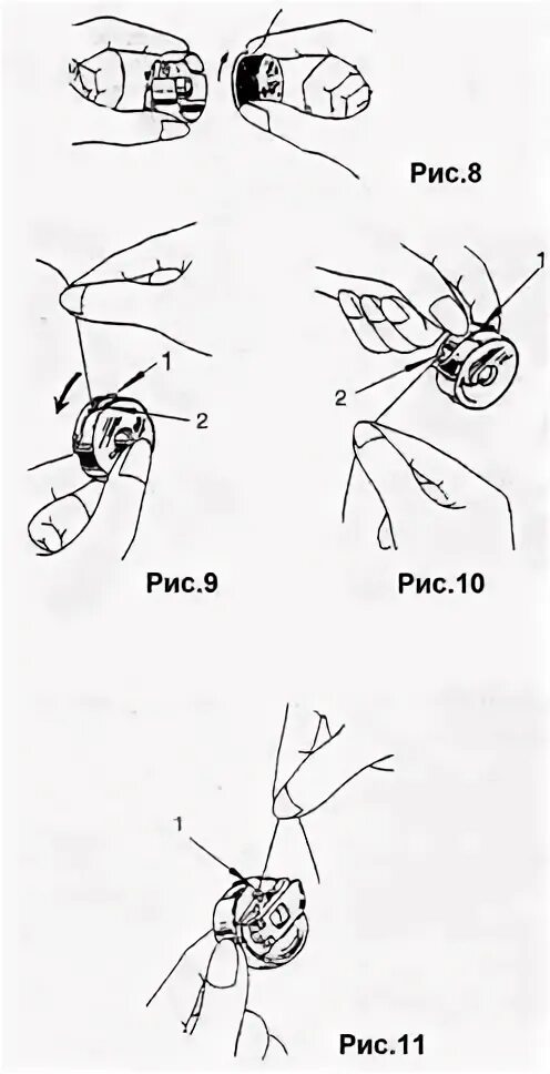 Как правильно вставить шпульку в машинку