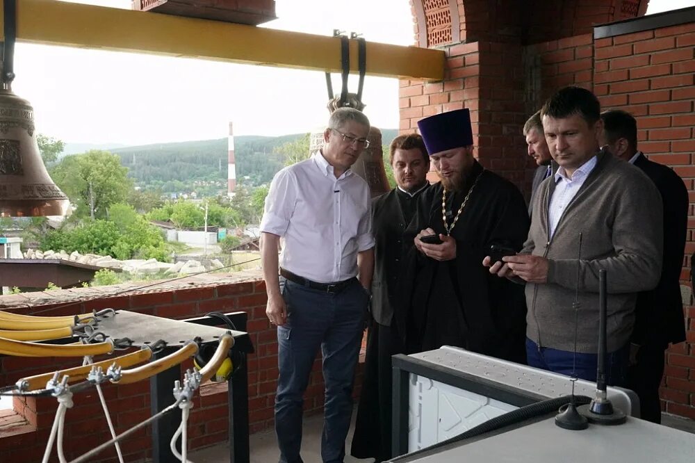 Строительство церкви. Хабиров посетил храм в Белорецке. Строительство храма. Стройка храма.