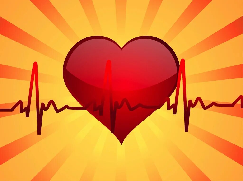 ЭКГ сердца. Кардиограмма сердца. Сердце бьется. Пульс с сердечком.