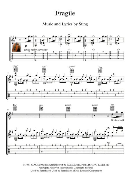 Fragile песня текст. Стинг ноты для гитары. sting fragile ноты. sting fragile ноты для гитары. sting fragile ноты для фортепиано.