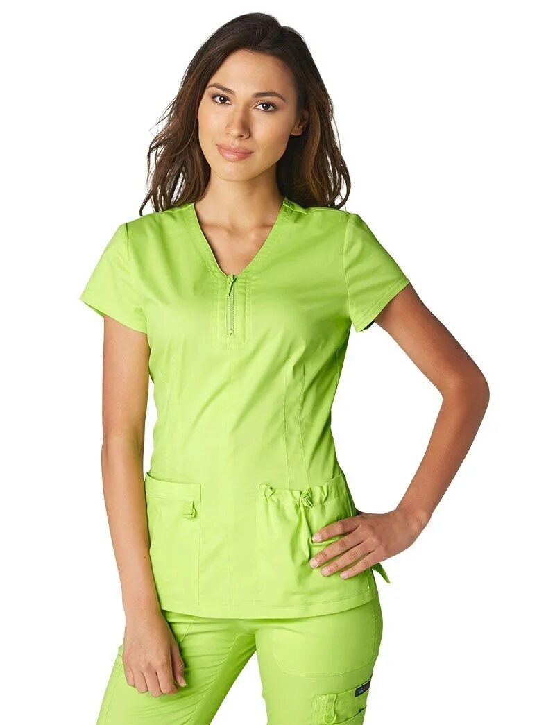 Медицинская одежда. Костюм медицинский женский. Зеленый медицинский костюм. Блузка цвета лайм.