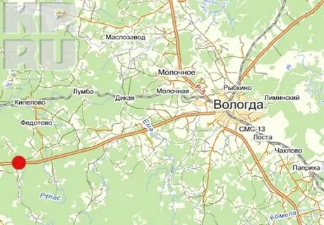 Вологда грязовец расстояние