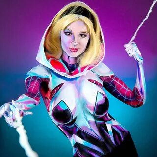 Kay Pike, Paint Supplies, Spider Gwen, Still Image, Body Painting, Pretty L...