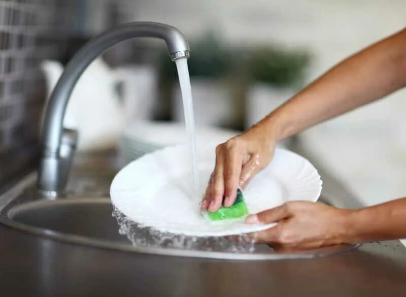 Кухонную посуду запрещается мыть в одной воде. Clean wash для посуды. мытье тарелки рукой. моющая посуда с пеной. намыливание посуды в раковине.