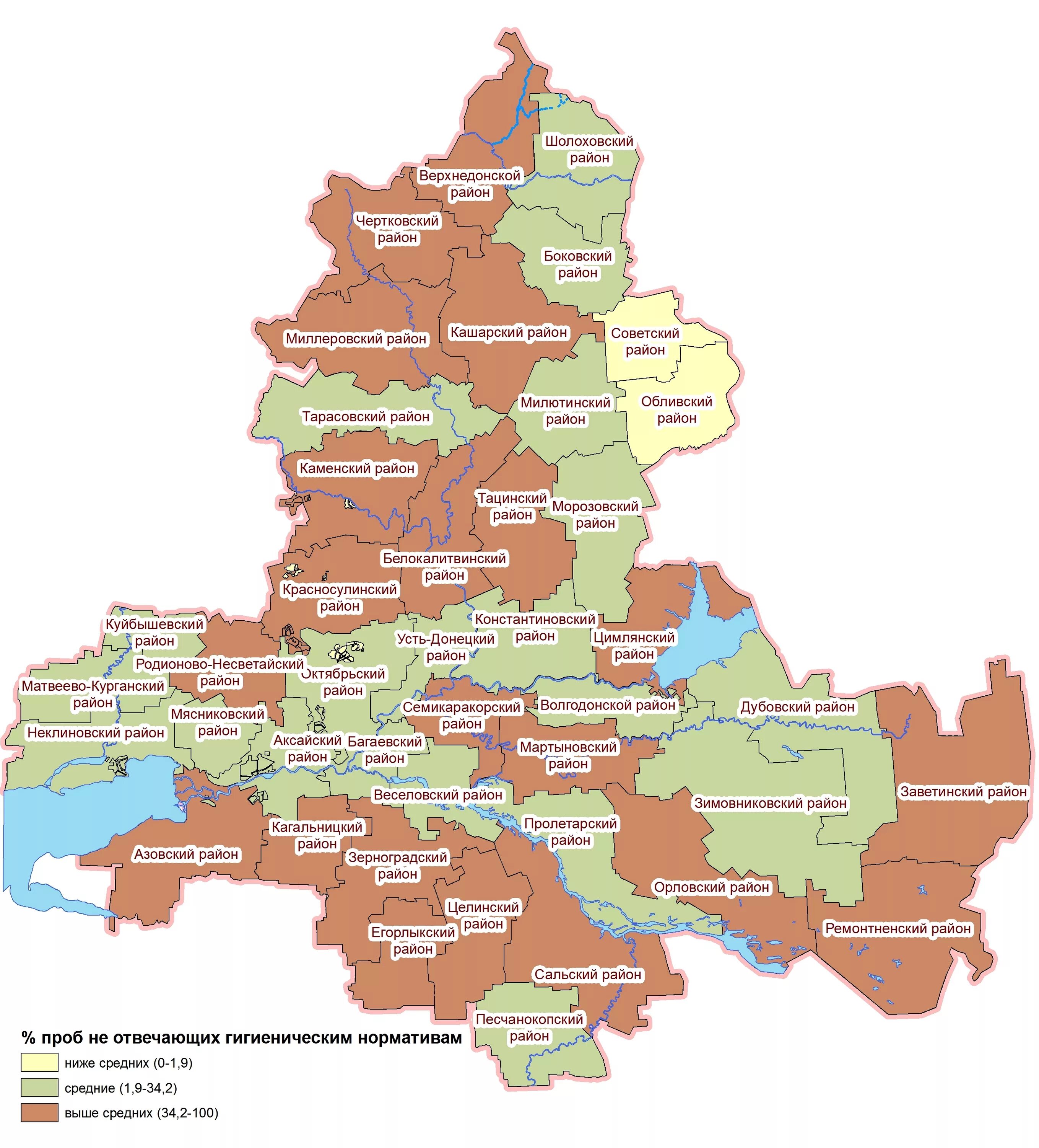 Карта ростовской области с городами и районами. Карта Ростовской области с районами подробная. Карта Ростовской области с районами. Административная карта Ростовской области с границами. Политическая карта Ростовской области по районам.