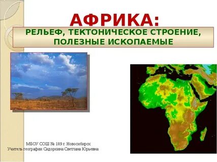 Рельеф африки название