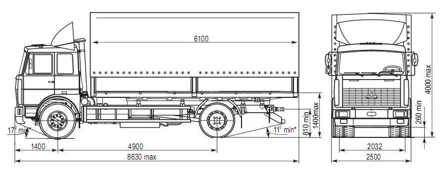 Маз расстояние. Параметры МАЗ 6303. МАЗ 6303 габариты кузова. МАЗ 5336 габариты кузова. МАЗ шасси 6303 габариты.
