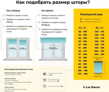 Как подобрать размер штор на окно