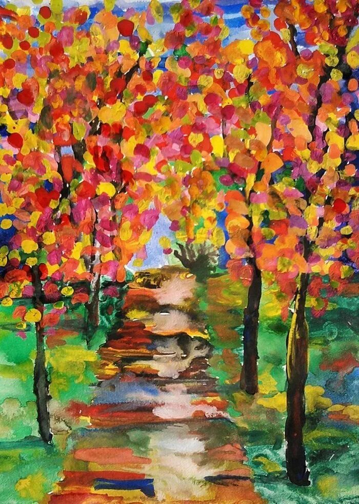 Живопись 6 7 лет. Рисование осень. Рисунок осень. Рисование осеннего пейзажа. Краски осени рисунок.
