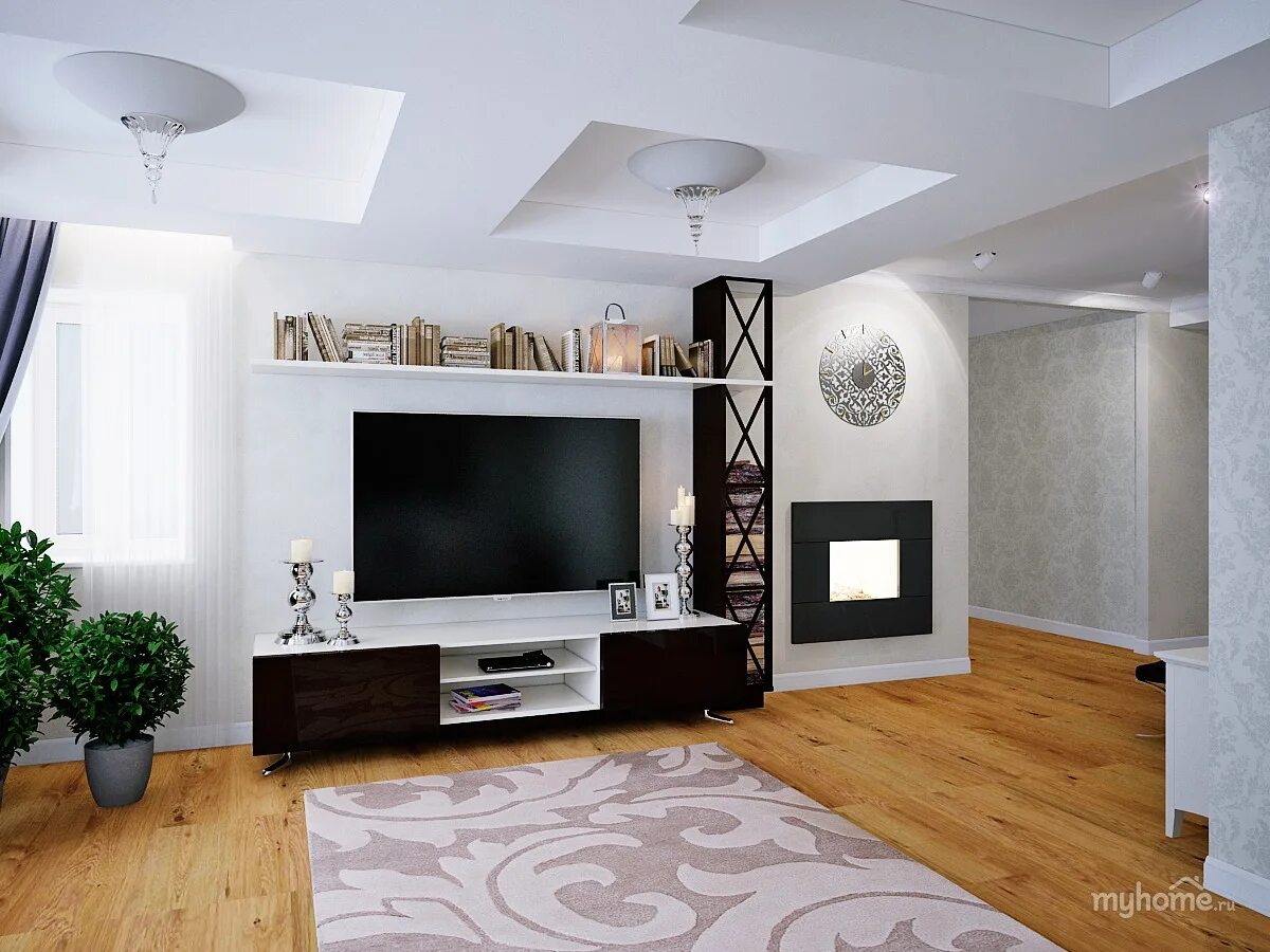 тв зона в гостиной в современном стиле. телевизор в интерьере гостиной. гостиная с телевизором на стене. декоративная стена в гостиной с телевизором. современная отделка стен в гостиной.