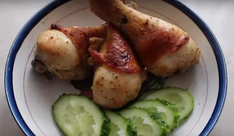 Голень с медом на сковороде