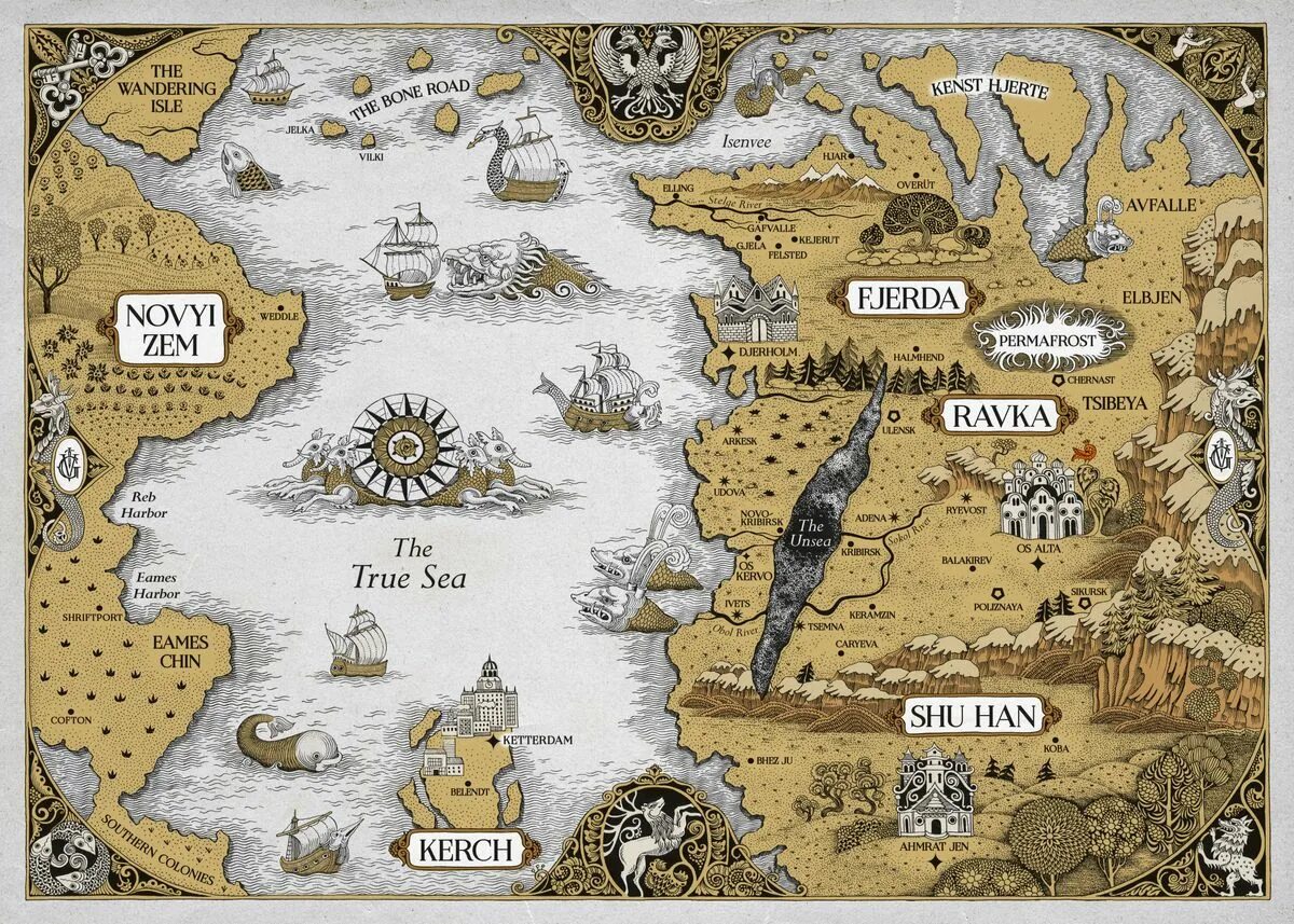 Bone world. Shadow and Bone Map. Тень и кости карта. Карты Вселенной тень и кость. Равка карта тень и кость.